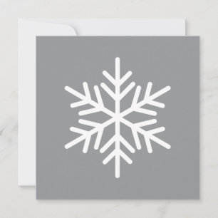 Fun Chic Festive Nordic Snowflake On Modern Gray Holiday Card