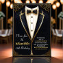 Fun Chic Suit Award Men Adult Tuxedo 18th Birthday Invitation