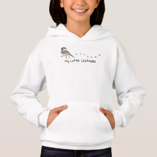 Fun Chickadee Cute little Bird Tracks Hoodie