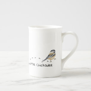 Fun Chickadee Cute little Bird Tracks Mug
