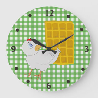 Fun Chicken and Waffle Kitchen Wall Clock