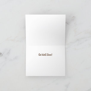 FUN CHICKEN Get well soon Folded card