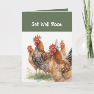 Fun Chickens from Group All of us Get Well Holiday Card
