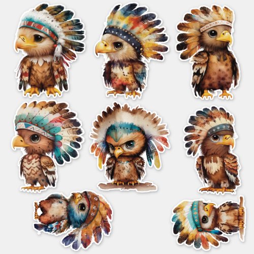 Fun Chief Eagle Native American Headdress Eagles Sticker
