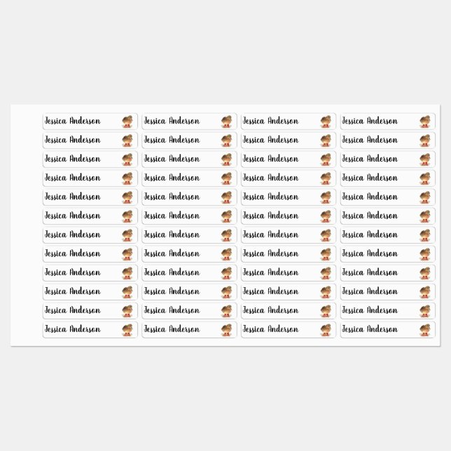 Fun Children Cute Duck Red Rubber Boots Puddles Kids' Labels (Sheet)