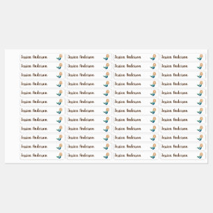 Fun Children Cute Mermaid Cartoon Art Kids' Labels
