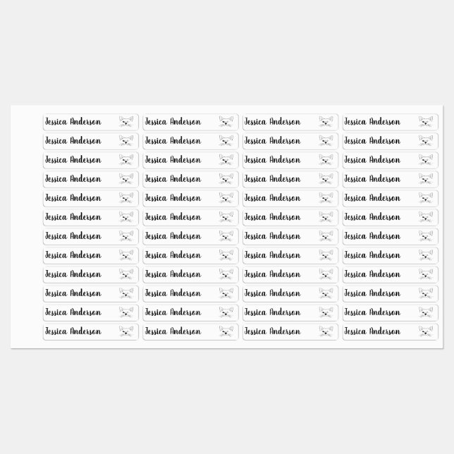 Fun Children Cute Winking Cat Kitten Pet Animal Kids' Labels (Sheet)