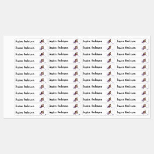 Fun Children Hockey Player Sport Custom Name Kids' Labels