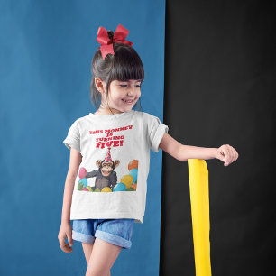 Fun Chimpanzee Kid's Wild Jungle Birthday T-Shirt