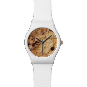 Fun Chocolate Chip Cookie Personalized  Watch by precious_tees at Zazzle