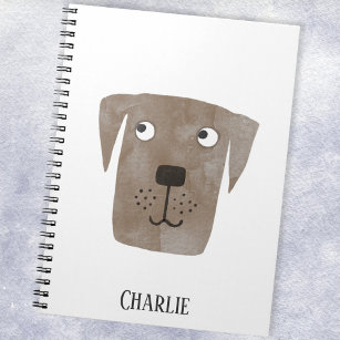 Fun Chocolate Labrador Retriever Dog Personalize Notebook