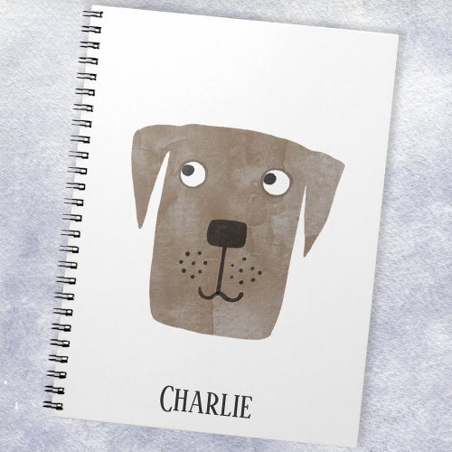 Fun Chocolate Labrador Retriever Dog Personalize Notebook