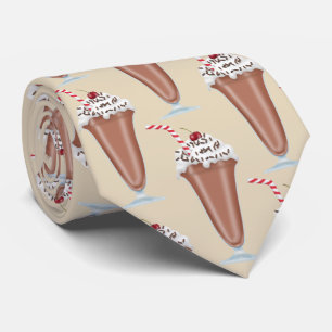 Fun Chocolate milkshake pattern tiled tie