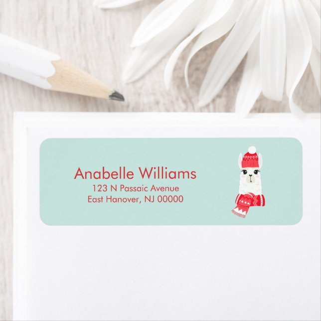 Fun Christmas Alpaca Label (Insitu)