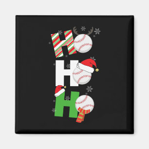 Fun Christmas Baseball Pajamas Player Matching Tea Magnet