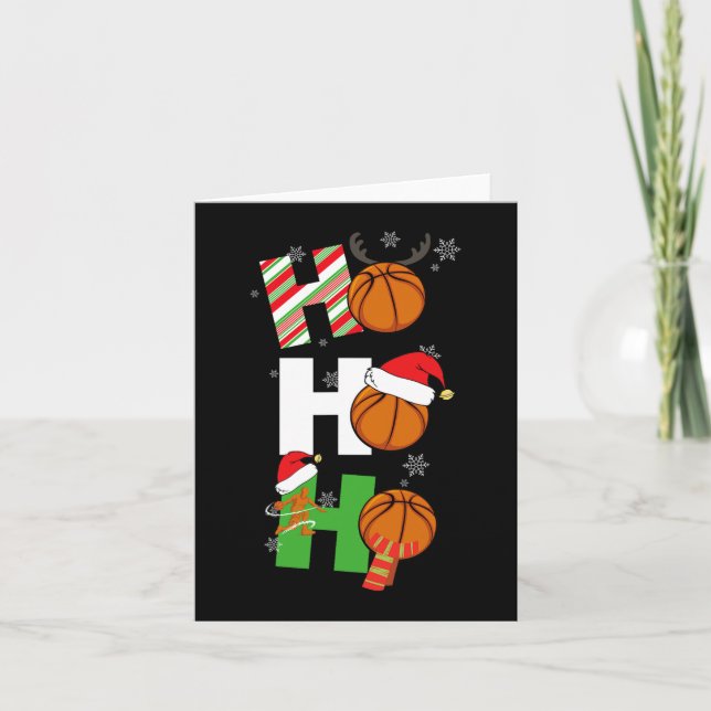 Fun Christmas Basketball Pajamas Player Matching C Card (Front)