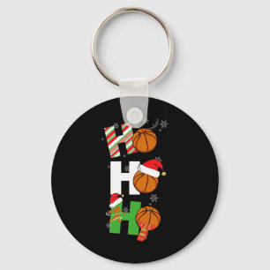 Fun Christmas Basketball Pajamas Player Matching C Keychain