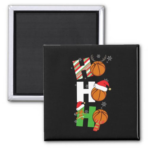 Fun Christmas Basketball Pajamas Player Matching C Magnet