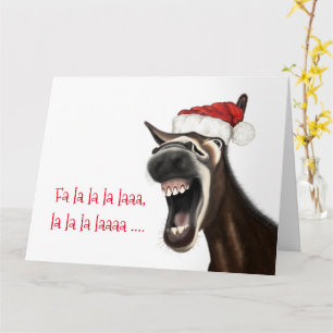 Fun Christmas Card, Singing Donkey Card