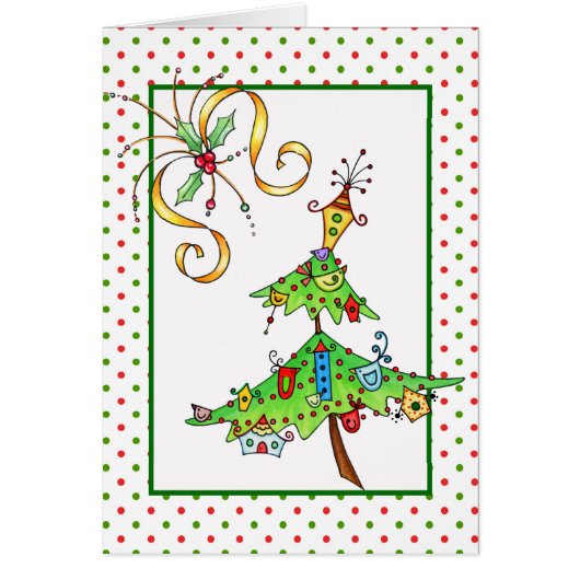 Fun Christmas Card with Christmas Tree (Front)