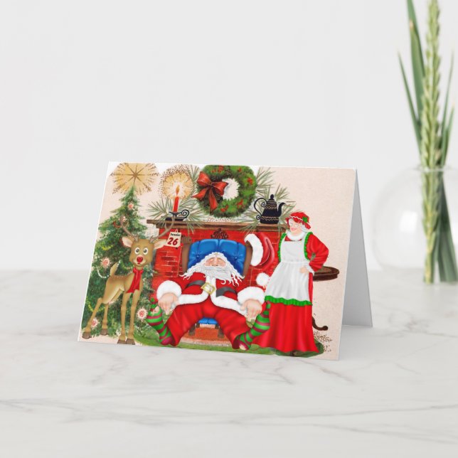 Fun Christmas Card with Santa (Front)