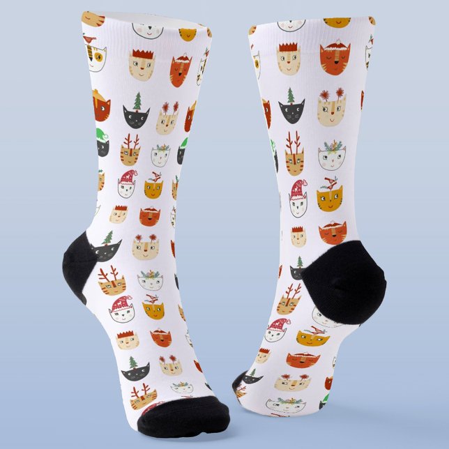 Fun Christmas Cat Socks (Fun Christmas Cat socks)