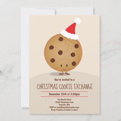 Fun Christmas Cookie Exchange  Invitation