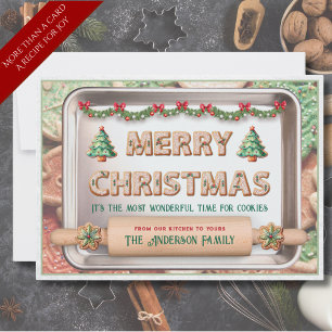 Fun Christmas Cookie Recipe Holiday Greeting Card
