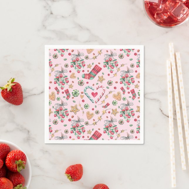 Fun Christmas Cookies and Candies     Napkins (Insitu)