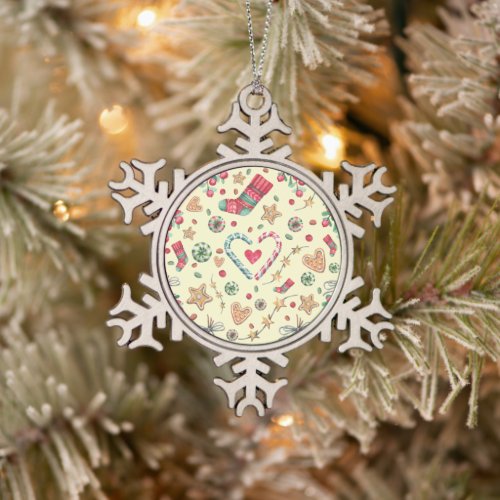 Fun Christmas Cookies and Candies       Snowflake Pewter Christmas Ornament