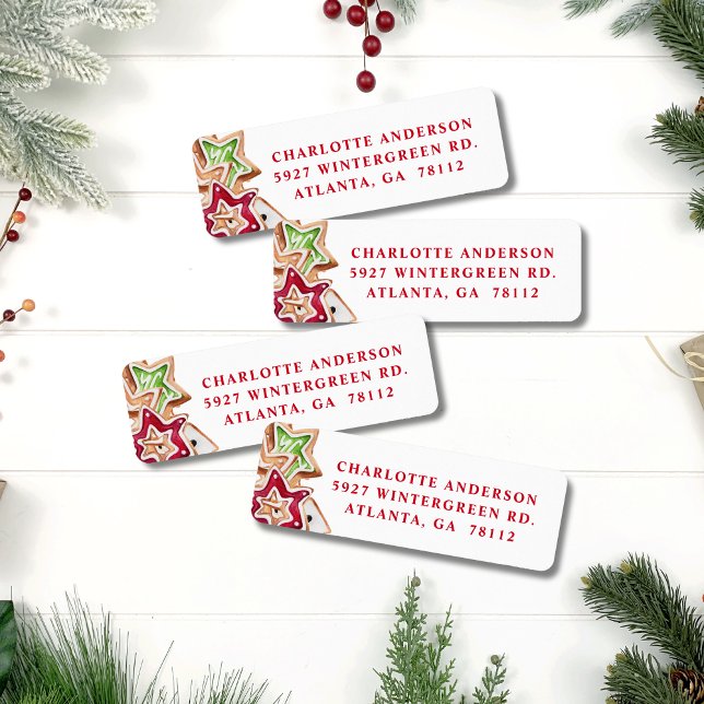 Fun Christmas Cookies Holiday Return Address Label (Creator Uploaded)