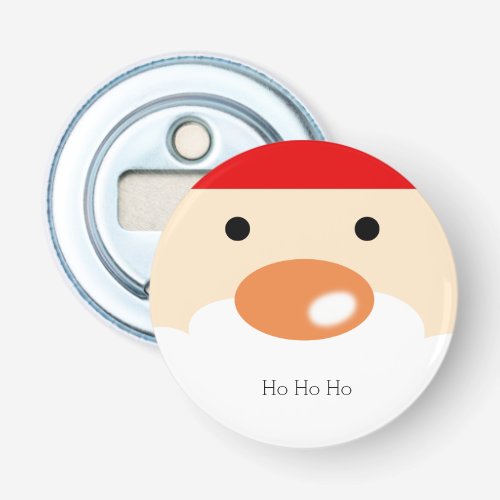 Fun Christmas Cute Minimal Santa Face Bottle Opener