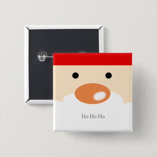 Fun Christmas Cute Minimal Santa Face Button