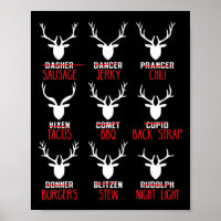 Fun Christmas Deer Hunters All of Santa's Reindeer
