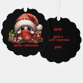 Fun Christmas Designed Ornament Card