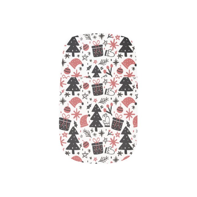 Fun Christmas Fashion Christmas Tree Holiday  Minx Nail Art (Left Thumb)