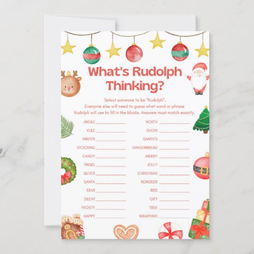 Fun Christmas Game _ Not Editable _  Invitation