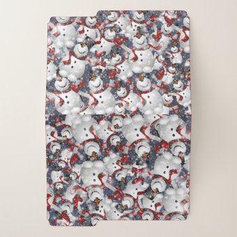 Fun Christmas Holiday Snowman Snowflake Organizer File Folder | Zazzle