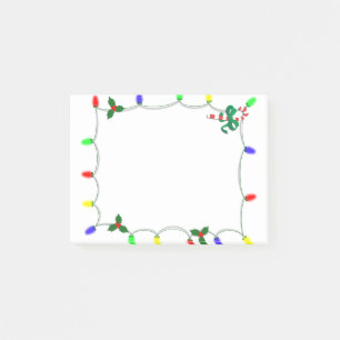 Fun Christmas Light boarder Post-it Notes
