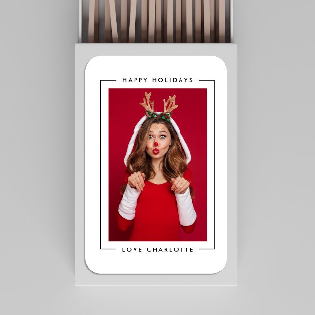 Fun Christmas | Modern Border Playful Cute Photo Matchboxes (Creator Uploaded)