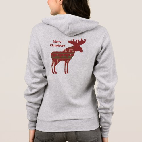 Fun Christmas Moose in Sweater Design Chrismoose h