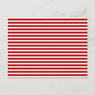 Fun Christmas Nautical Red White Stripes Pattern Holiday Postcard
