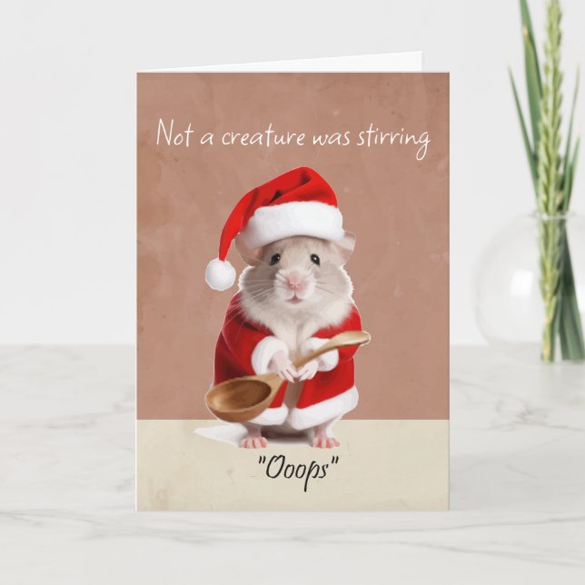 Fun Christmas Not a Creature Was Stirring  Card (Front)
