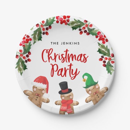 Fun Christmas Party Paper Plate