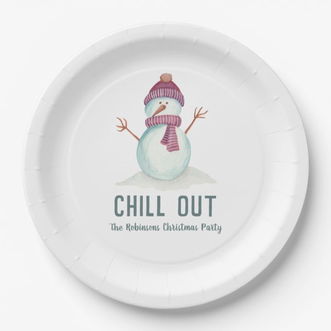 Fun Christmas Party Paper Plates (Front)