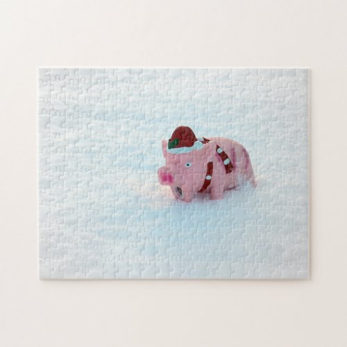Fun Christmas Pig Puzzle Jigsaw Puzzle