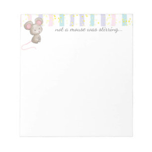 Fun Christmas Quote Cute Mouse Notepad