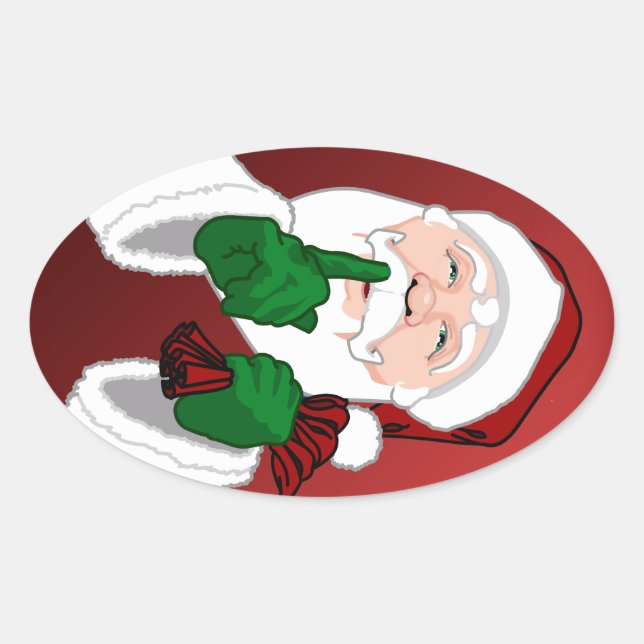 Fun Christmas Stickers Cute Santa Clause Stickers (Front)