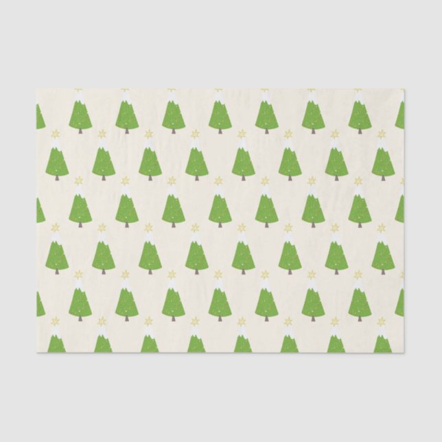 Fun Christmas Tree Pattern - Christmas Tissue Paper (Front)