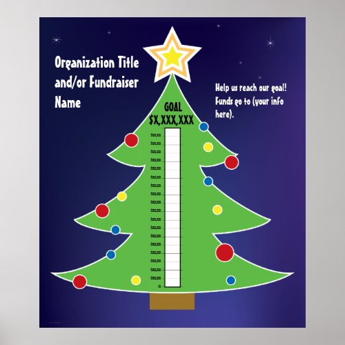 Fun Christmas Tree Thermometer Poster